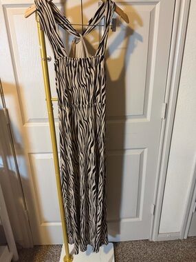 INC International Concepts Black and Cream Zebra Maxi Dress